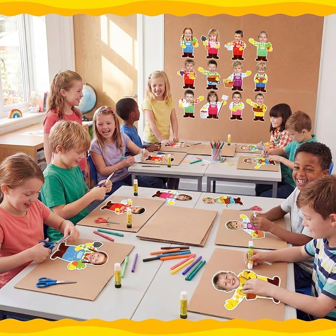 Gersoniel 72 Pcs Kid Farm Classroom Decor Farm Animal Bulletin Board Cutout | - Image 4