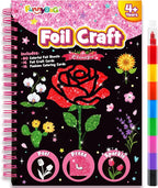 FUNNYB&G Foil Art Craft Kit for Girls 4-10 Years Old: Mess-Free & No-Glue by FUNNYBG