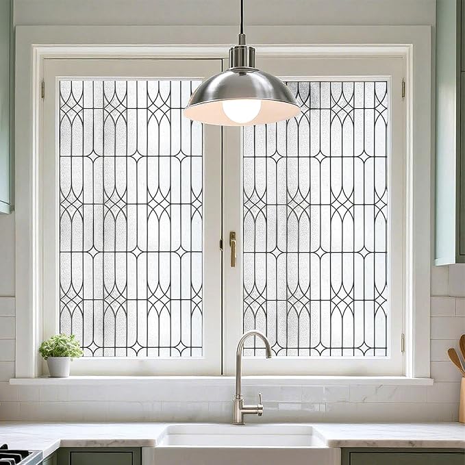 ADD.HERES Window Privacy Film, Stained Glass Decorative Static Cling, Removable - Image 2