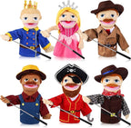 6 Pcs Role Play Hand Puppets Profession Worker Entrepreneur Plush Toys by ZJoey