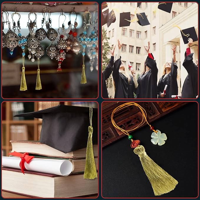 VAPKER Metallic Gold 100Pcs 13cm/5 Inch Bookmark Tassels - Image 9