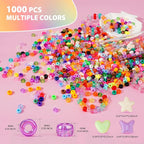 Pony Beads 1000+pcs Plastic 9mm Rave Kandi Spacer Bead - Image 2