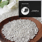2500pcs Silver 4mm Pearl Beads - Image 2