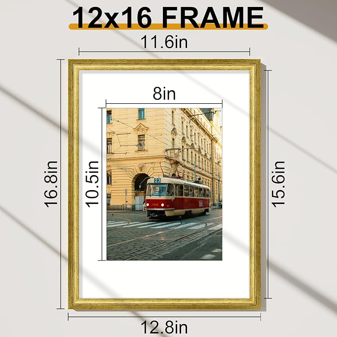 Vittanly 12x16 Picture Frames Set of 2, Ornate Vintage Photo Frame - Image 3