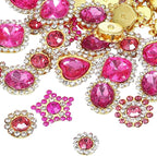 PATIKIL Sew on Rhinestones Crystals, Rose Red by PATIKIL