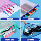 LEOBRO 20PCS Zipper Pouch, A4 Mesh Zipper Pouch Bags, Waterproof Bag, Mesh Bags - Image 7