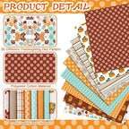 HunnmingRe 20 Pcs 10''x10'' Fall Quilting Fabric Square Autumn Pumpkin Precuts - Image 3