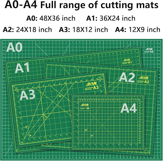 ArtAt Self Healing Cutting Mat: 9"x12" Non-Slip PVC Double Sided 5-Ply A4 Art - Image 6