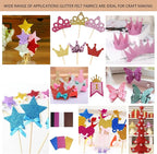 Jtnohx Glitter Felt Fabric, 8 x12 inches Felt Square Glitter - Image 7