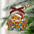 Highland Cow Christmas Ornaments - Image 4
