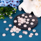 FASHEWELRY 50Pcs Natural Rose Quartz Cabochons Flat Back Gemstone Cabochons - Image 7