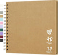 Scrapbook 8x8 Inch DIY Scrapbook Album Hardcover Kraft Paper 40 pages/20 sheets by Hiwhy