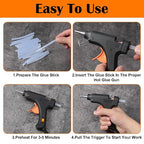 400 Pack Mini Hot Glue Sticks, 4 Inch and 8 mm Diameter High Viscosity - Image 6