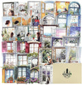 120PCS Watercolor Window PET Stickers – Scenic Views of Cats, Flowers & Cozy by Unknown
