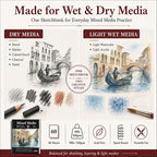 SuFly Mixed Media Sketchbook 9x12, Mixed Media Paper_98lb/160gsm, 60 Sheets | - Image 6