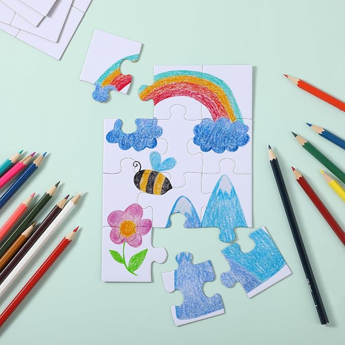 Mr. Pen- Blank Puzzle, 10 Sets, 12/28/48 Pieces/Pack, 8.2" x 5.6" | Modern - Image 6