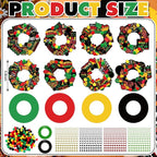Hollowfly 48 Sets Juneteenth Wreath Craft Kits DIY Juneteenth Wreath Hanging - Image 3