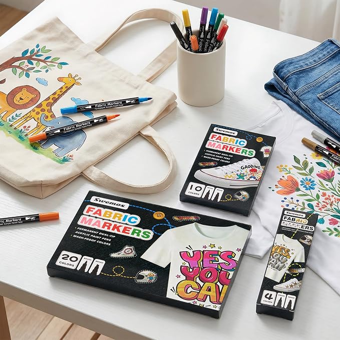 4 Fabric Markers, Fabric Paint Permanent - Image 6