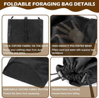 2 Pack Waist Mesh Foraging Bag, Folding Rock Collecting Bag, Foraging Pouch - Image 3