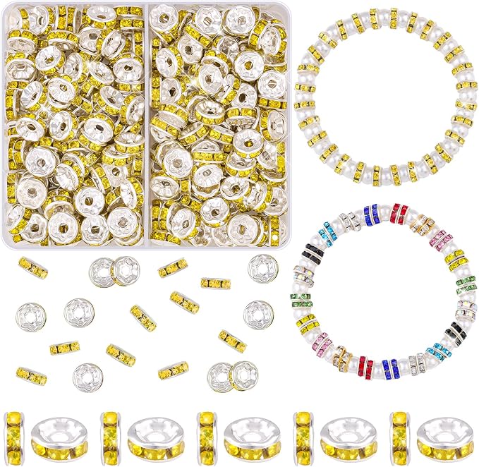 TINKRSTUFF 200 pcs 8mm Spacer Beads by TINKRSTUFF