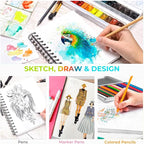 Ohuhu Mix Media Pad, 5.5" x 8.5" Mixed Media Art Sketchbook, 120 LB/200 GSM - Image 4