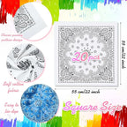 Bonuci 20/50/80/120 Pieces White Bandana Bulk - Image 2