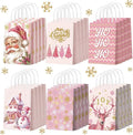 Kolldenn 24 Pcs Pink Christmas Party Favors Bags Christmas Goodie Gift Bags by Unknown