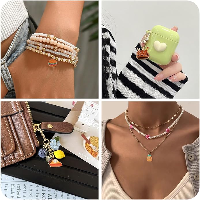 Enamel Food Charms Cute Assorted Food Pendants Sweet Dessert Charms - Image 7