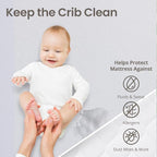 SafeRest Waterproof Mattress Protector Crib Size – Absorbent Breathable Soft - Image 2