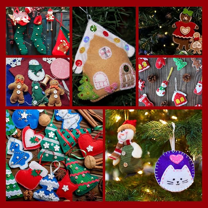 45Pcs Felt Fabric Sheets 6 x 6 inches, 1mm Thick Felt Fabric Square - Image 6