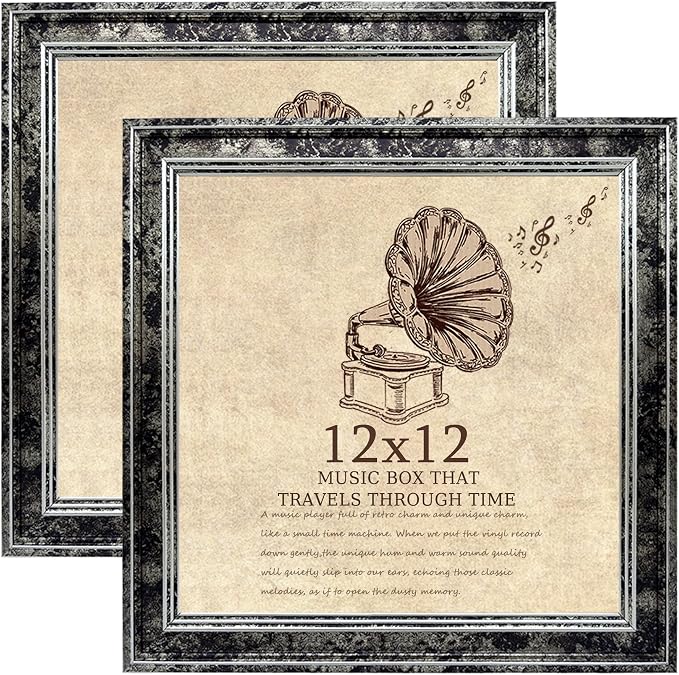 12x12 Picture Frame set of 2-Vintage Frames by TKYGU