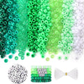 Green and White Beads, Kandi Beads Hair Beads by Funtopia