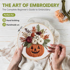 Santune Halloween Embroidery kit, Fall Needlepoint Cross Stitch Kits - Image 2