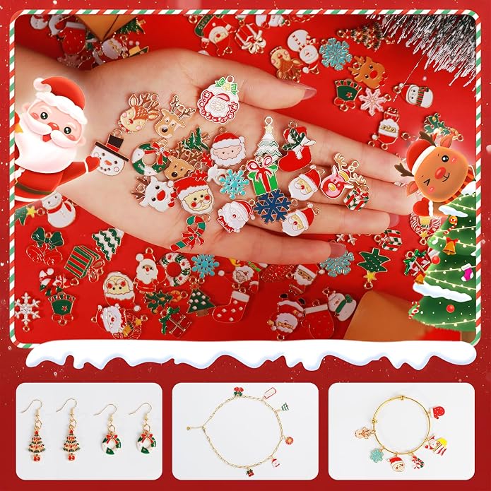 352 Pcs Assorted Charms for Jewelry Making, Mixed Enamel KC Gold Alloy Letter - Image 5