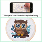 Myfelicity Adorable Owl Punch Needle Kit – Beginner-Friendly DIY Craft Set - Image 2