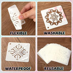JULMELON 20 PCS Mandala Stencil, 3 Inch Mandala Stencils - Image 5
