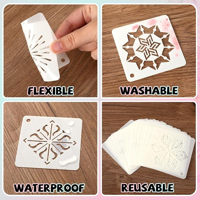 JULMELON 20 PCS Mandala Stencil, 3 Inch Mandala Stencils - Image 5
