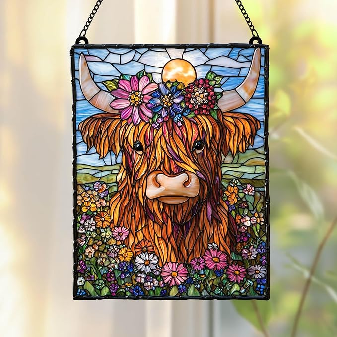 Highland Cow Acrylic Suncatcher - Image 2