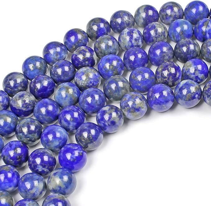 MJDCB Natural Lapis Lazuli Gemstone Loose Beads Round 8mm Energy Stone Healing - Image 5