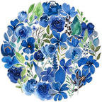 50PCS Blue Watercolor Flower PET Stickers, Waterproof Botanical Stickers by Unknown