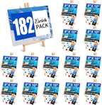 ESRICH 182 Pack Canvas with Easel Set 8 x 10 in Canvas Boards with 11.8 in by ESRICH