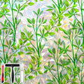 Window Privacy Film with Cutting Grid, Non-Adhesive Stained Glass Window Film by Unknown
