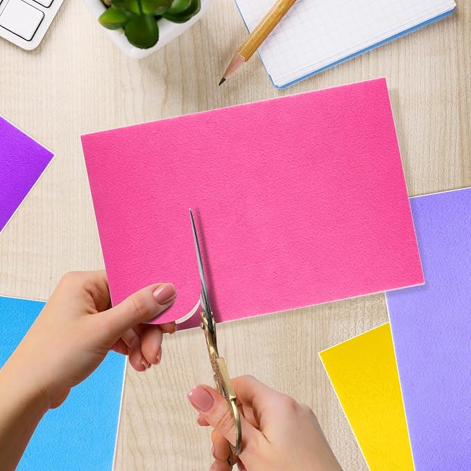 10PCS Multicoloured Self Adhesive Felt Fabric Sheets Sticky Felt Sheets - Image 4