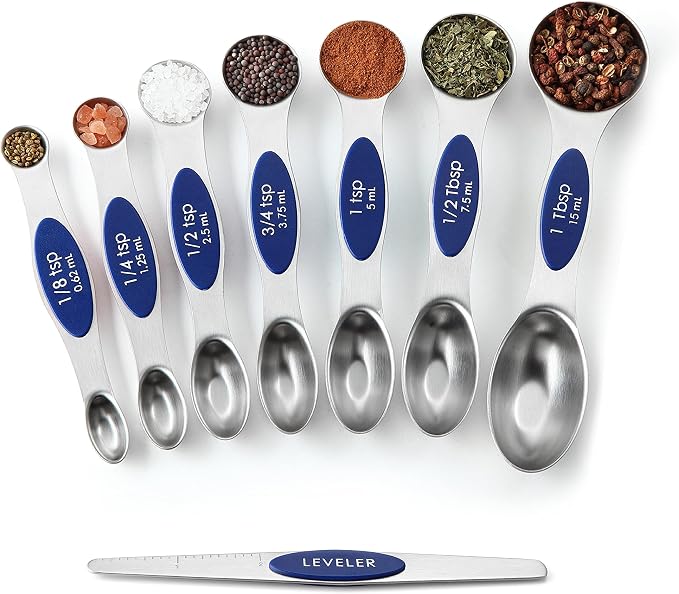 Spring Chef Stainless Steel Magnetic Measuring Spoons Set of 8 - Image 9