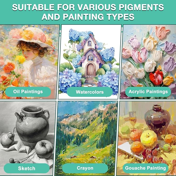 ESRICH Stretched Canvas for Painting, 16 Pack 8x8 Square Canvases for Painting - Image 5