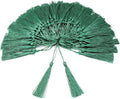 VAPKER 100 Pieces Green Silky Handmade Soft Tassels 13cm/5-Inch by VAPKER