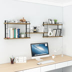MXCSE Wall Shelves, Wall Mounted Floating Bookshelves, DIY Wood Hanging Shelves - Image 5