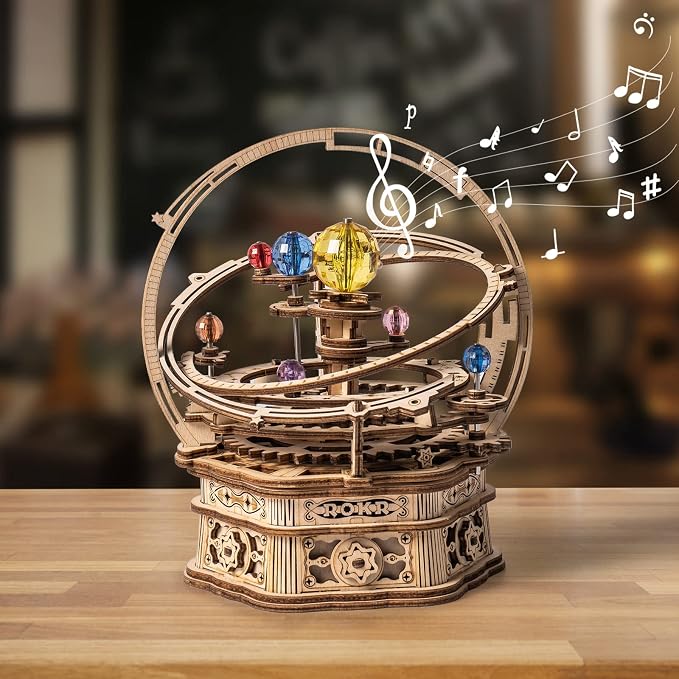 ROKR 3D Wooden Puzzles for Adults Mechanical Music Box-Starry Night, DIY by ROKR-InterestingSmartPuzzleToys