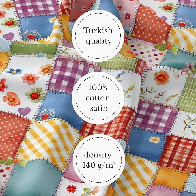 100% Cotton Fabric by the Yard – Turkish Quality Quilting & Sewing Fabric - Image 6