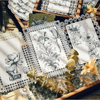2 Sheets Vintage Floral Rub On Transfer Stickers, - Image 6